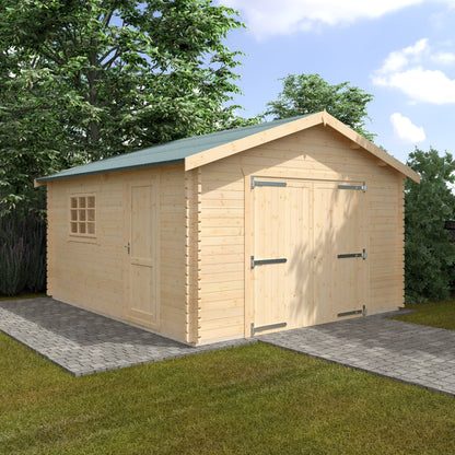 The Warwick Garage 44mm - Log Cabins - Plymouth Sheds