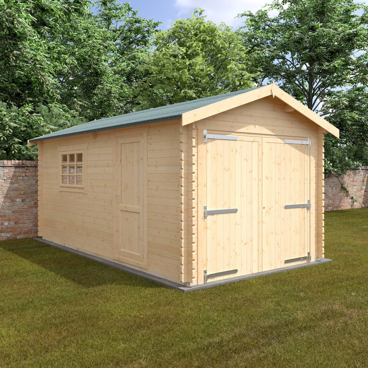 The Warwick Garage 44mm - Log Cabins - Plymouth Sheds
