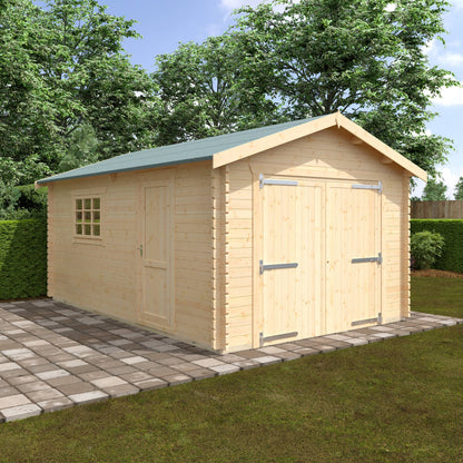 The Warwick Garage 44mm - Log Cabins - Plymouth Sheds