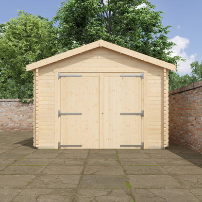 The Warwick Garage 44mm - Log Cabins - Plymouth Sheds